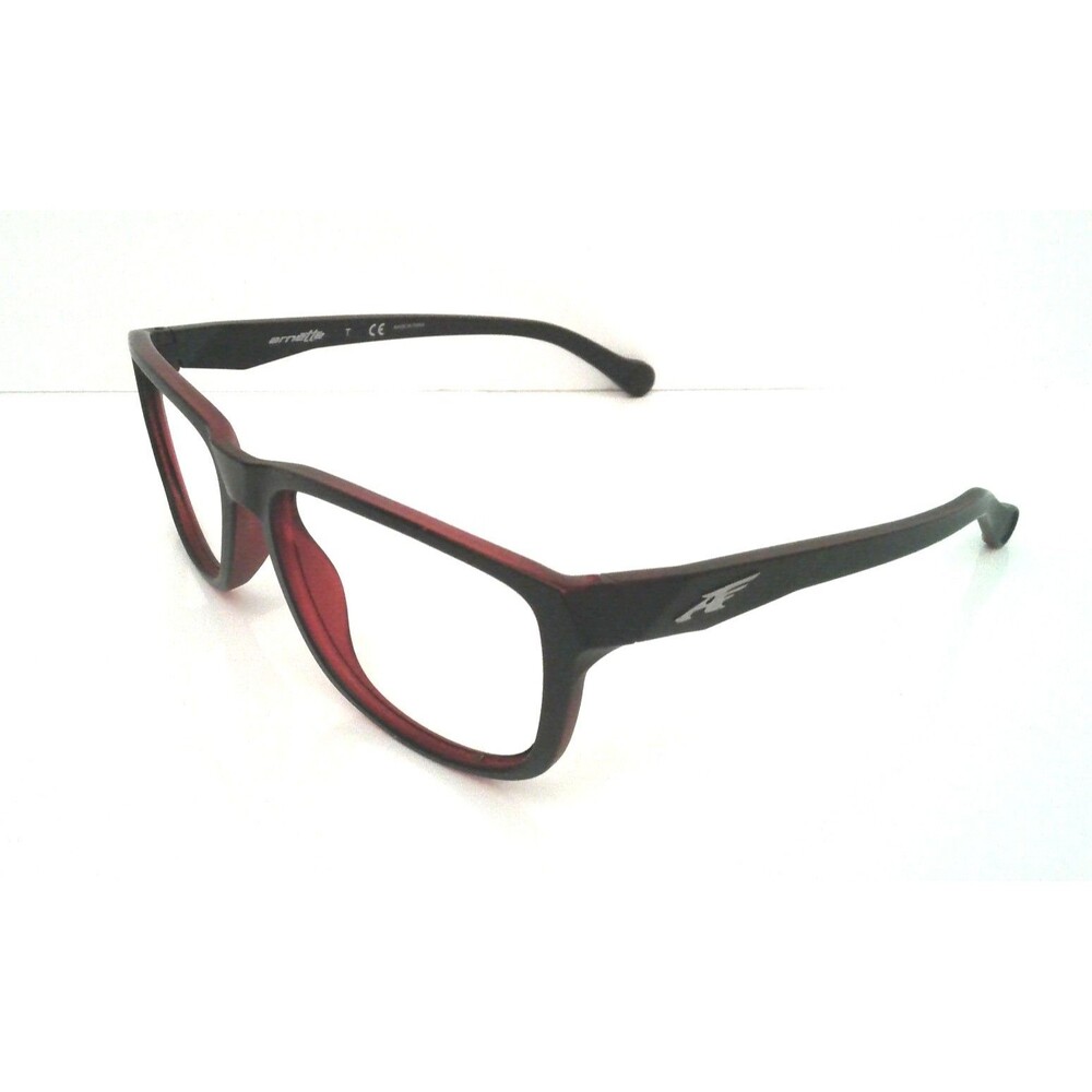 Arnette Straight Cut 4214 Matte Black Red Eyeglass Frames